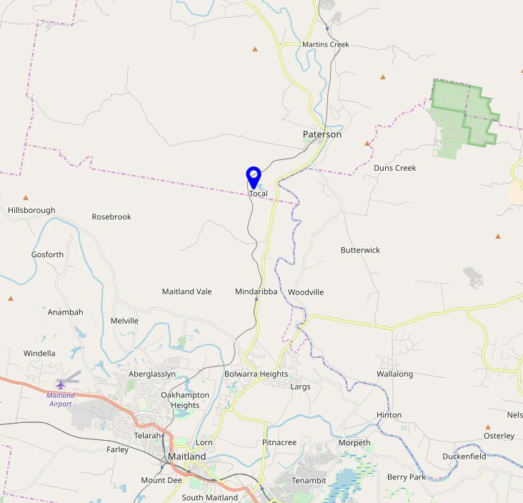 Tocal Map Location